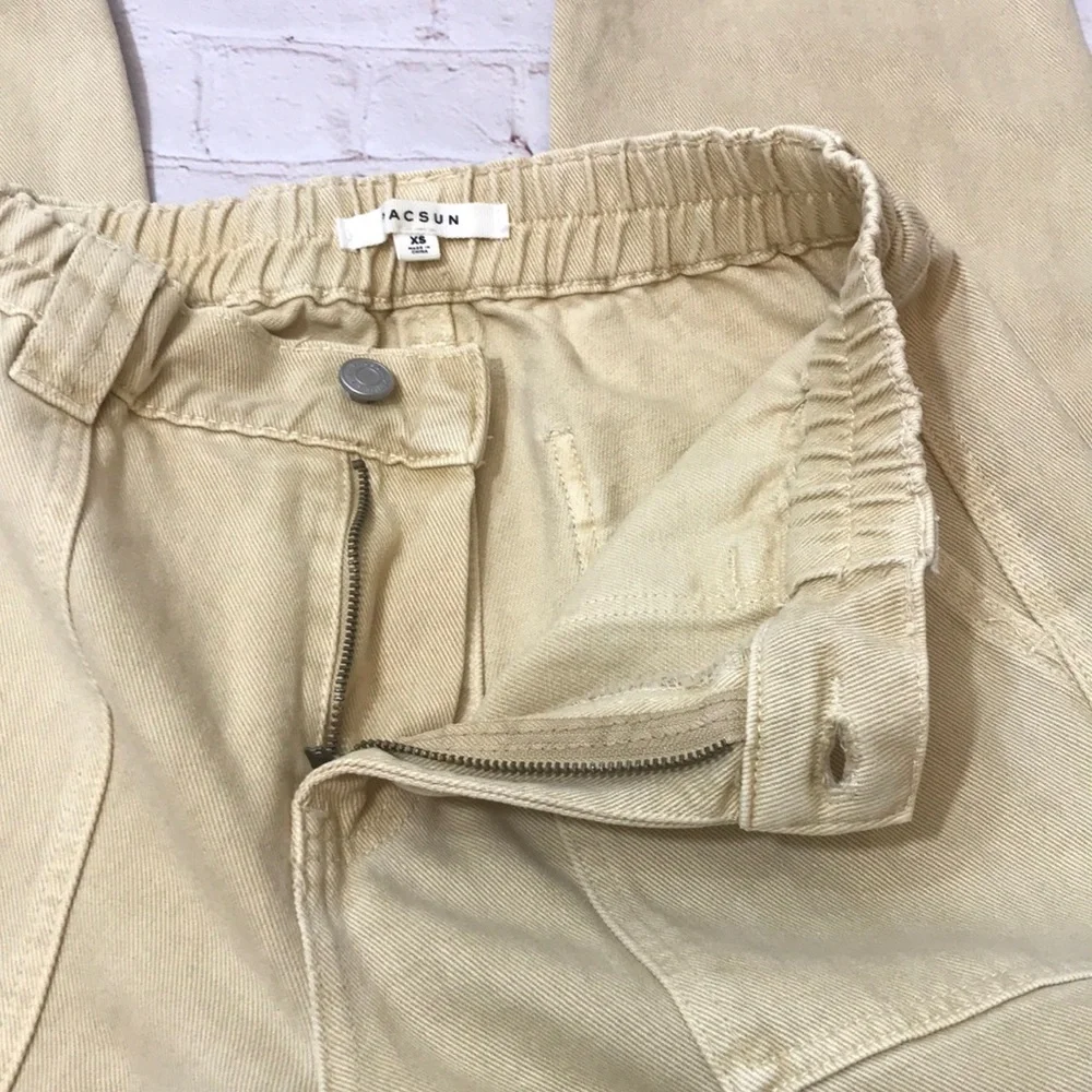 💙PacSun Yellow Tan Cargo Joggers - Picture 2 of 8